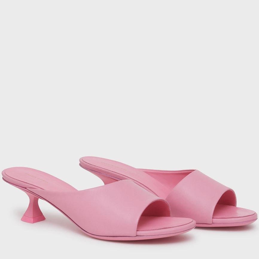 Women\'s Mansur Gavriel Kitten Open Toe Mules Pink | AU 6948XR